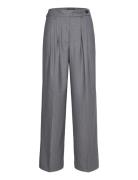 Fiorella Pin Stripe Trousers Bottoms Trousers Suitpants Grey French Co...