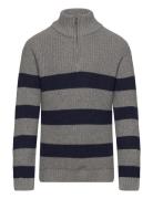 Mango Zip Neck Jumper Grå