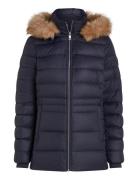 Tyra Down Jacket With Fur Fodrad Jacka Navy Tommy Hilfiger