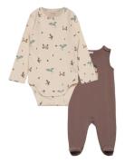 Fixoni Set W. Rib Body & Romper Beige