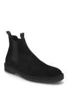 Biaerik Chelsea Boot Oily Suede# Stövletter Chelsea Boot Black Bianco