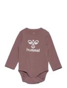 Hmlflips Body L/S Långärmad Bodysuit Pink Hummel