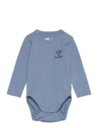 Hmlmino Body L/S Långärmad Bodysuit Blue Hummel