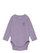 Hmlmino Body L/S Långärmad Bodysuit Purple Hummel