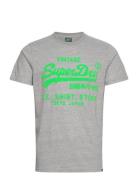 Superdry Neon Vl T Shirt Grå