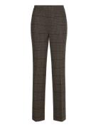 Lauren Ralph Lauren Checked Twill Straight-Leg Pant Brun