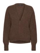 MOS MOSH Mmthora V-Neck Knit Cardigan Brun