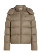 Mw Down Short Puffer Fodrad Jacka Beige Calvin Klein Jeans