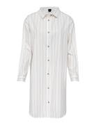 Pilen Yarndyed Flannel Night Shirt Nattlinne White Høie Of Scandinavia