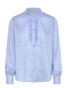 Fqraya-Shirt Tops Shirts Long-sleeved Blue FREE/QUENT