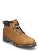 Jack & J S Jfwqueensway Leather Boot Sn Brun