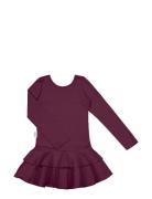 Gugguu Frilla Dress Burgundy