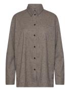 Lr-Idris Tops Shirts Long-sleeved Grey Levete Room