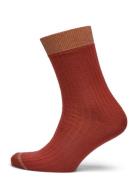 Mp Denmark Erina Wool Rib Socks Orange