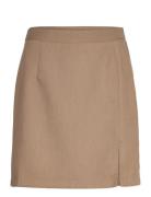 Annali Skirt-1 Kort Kjol Beige A-View