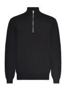 Lindbergh Ecovero Half Zip Knit Svart