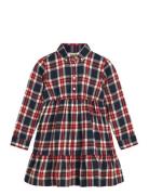 GANT Checked Flannel Bd Shirt Dress Marinblå