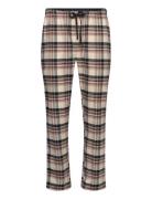 Checked Brushed Pyjama Pants Mjukisbyxor Burgundy Lindbergh