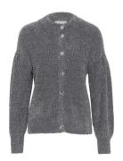 Crsnowy Knit Cardigan Tops Knitwear Cardigans Grey Cream