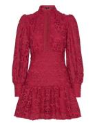 Remy Lace Dress Kort Klänning Red Bardot