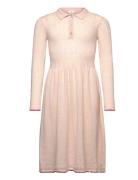 Copenhagen Colors Merino Pointelle Dress W. Collar Rosa