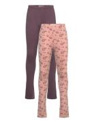 Minymo Sweat Leggings W.aop Lila