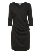 Kaffe Kaindia V-Neck 3/4 Sl Dress Svart