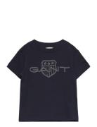 GANT Relaxed Contrast Shield T-Shirt Marinblå