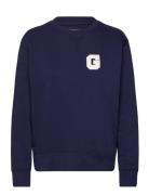 GANT G Badge C-Neck Sweat Marinblå