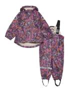 Mikk-line Pu Aop Rain Set Teddy Rec W. Susp104 Multi/patterned