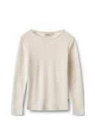 Wheat Wool T-Shirt L/S Alfie Kräm