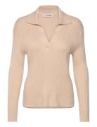 A-View Freja Knit Blouse Beige