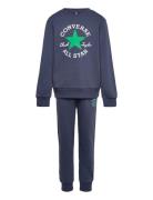 Converse Dissected Chuck Patch Fleece Crew Set Converse Navy