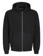 Jack & J S Jcocaleb Knit Zip Hoodie Bf Svart