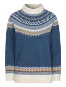 Newhouse Jennifer Fair Isle Sweater Blå