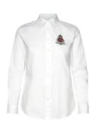 Lauren Ralph Lauren Classic Fit Beaded-Crest Shirt Vit