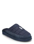 Polo Ralph Lauren Reade Suede-Trim Quilted Scuff Slipper Marinblå