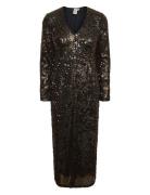 YAS Yaspio Ls Sequin Long Dress - Show Brun