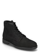 Bianco Bialars Lace Up Boot Waxed Leather Svart