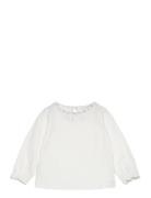 Mango Contrast Detail T-Shirt Vit