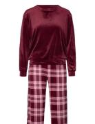 Hunkemöller Velvet Pyjama Set Burgundy