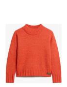 Superdry Essential Mock Neck Jumper Orange