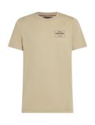 Tommy Hilfiger Monotype Printed Label Tee Beige