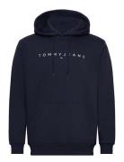 Tommy Jeans Tjm Reg Linear Logo Hoodie Ext Marinblå