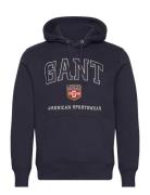 GANT Graphic Hoodie Marinblå