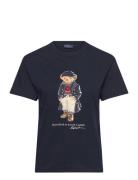 Polo Ralph Lauren Polo Bear Logo Cotton Jersey Tee Marinblå