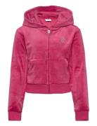 Juicy Couture Jc Diamante Zip Thru Hood Rosa