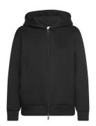 Calvin Klein Viscose Bonded Ck Emb Zip Hoodie Svart