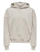 ONLY & SONS Onsturner Life Vtg Hoodie Sweat Noos Beige