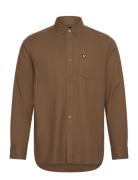 Lyle & Scott Plain Flannel Shirt Brun